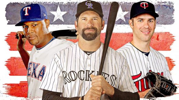 Adrián Beltré, Todd Helton, Joe Mauer.