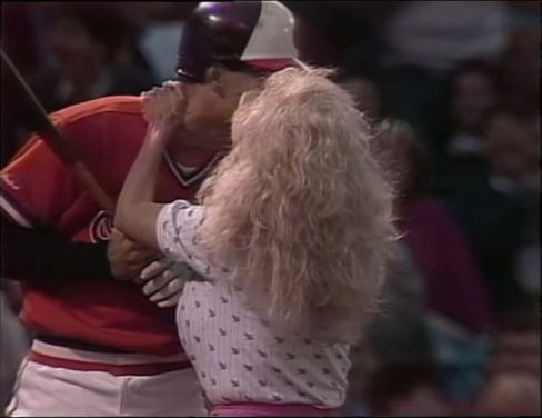 Cal Ripken, Jr.; Morganna. the Kissing Bandit